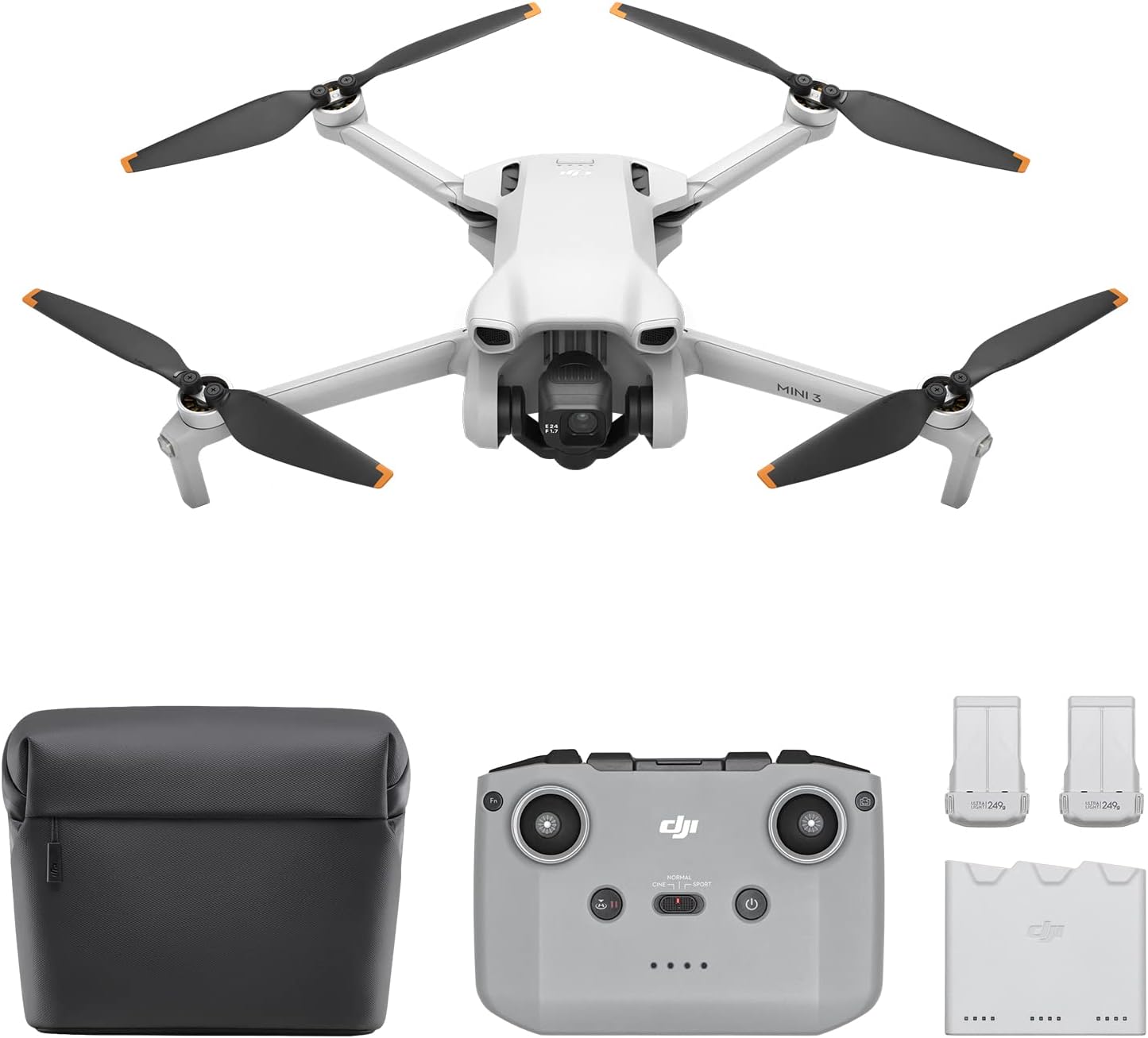 DJI Mini 3 Fly More Combo – Lightweight and Foldable Mini Camera Drone with 4K HDR Video, 38-min Flight Time, True Vertical Shooting, and Intelligent Features