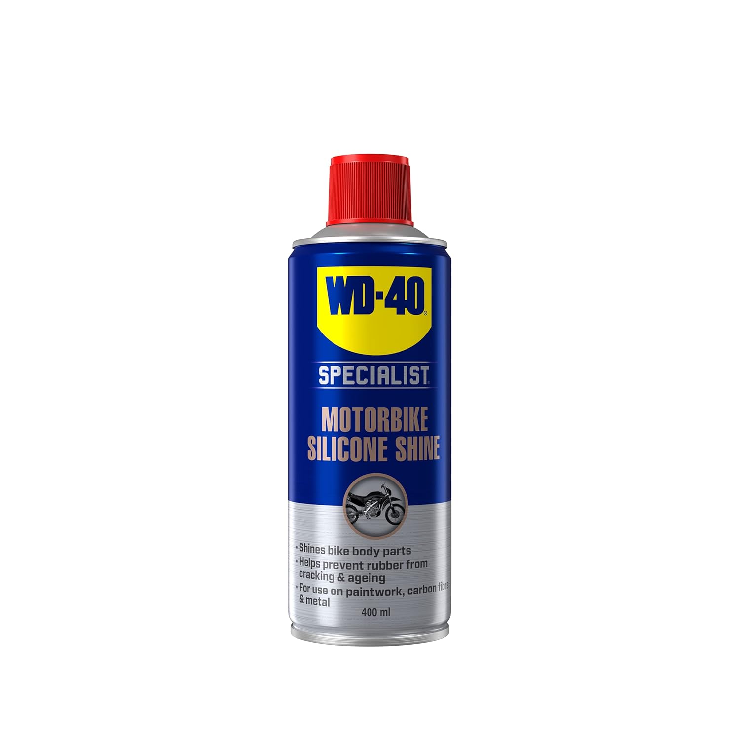 WD-40 Specialist Motorbike Silicone Shine 400 ml - A High-Impact Shine for Bikes, Boats and More with Long-Lasting Protection and Easy Application