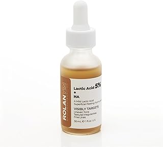 ROLANYIN Lactic Acid 5% + HA Exfoliator Serum 30ml - Gentle Exfoliation, Skin Smoothing & Hydration, Fragrance-Free 30ml