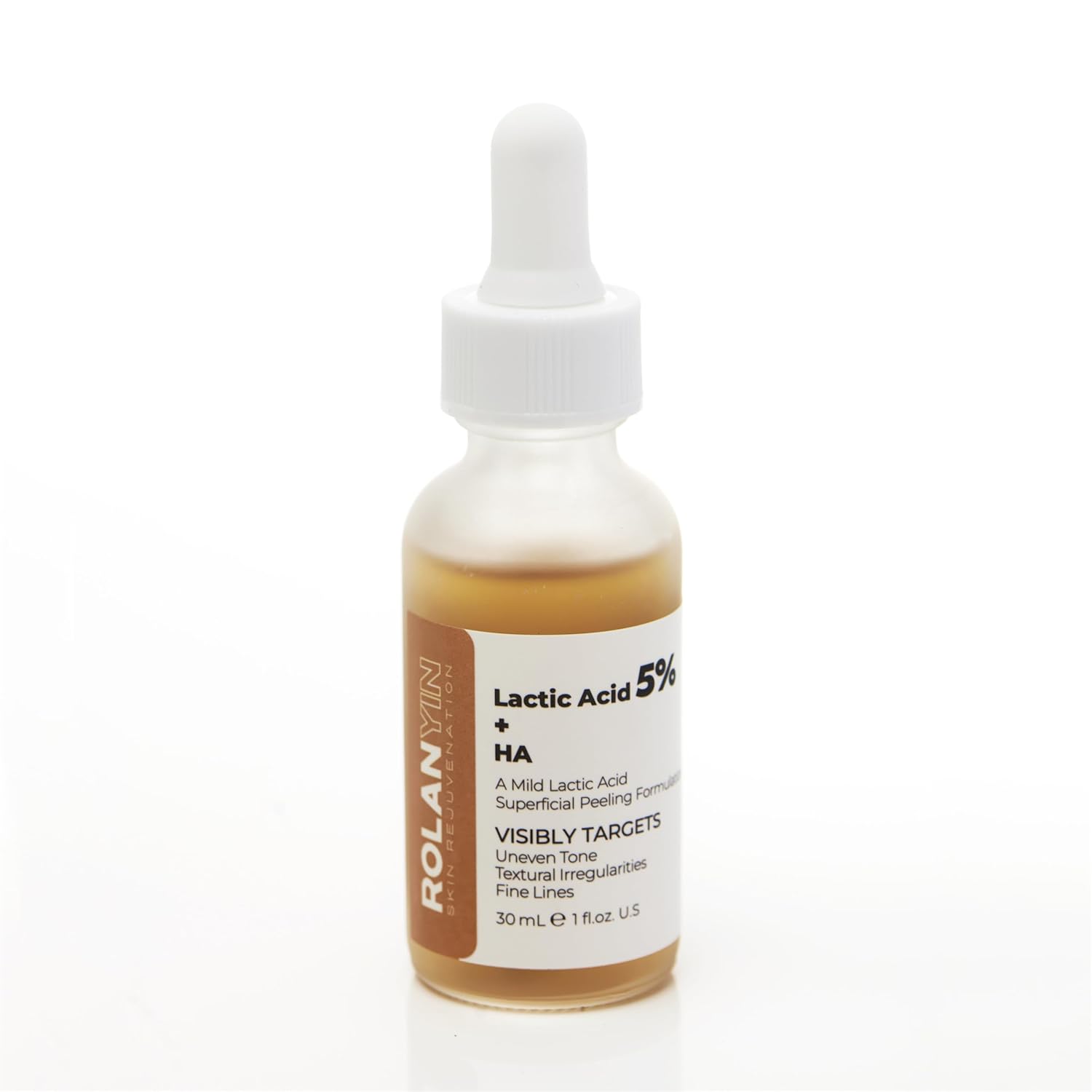 ROLANYIN Lactic Acid 5% + HA Exfoliator Serum 30ml - Gentle Exfoliation, Skin Smoothing & Hydration, Fragrance-Free 30ml
