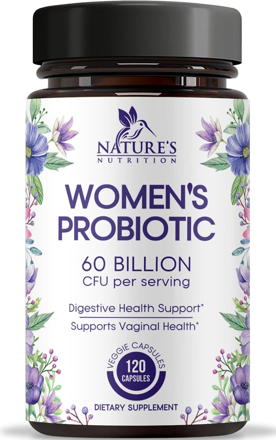 Probiotics for Women 60 Billion CFU - 16 Strains, Digestive Health, Vaginal pH & Immune Support, Prebiotics & Cranberry, Gut Health & Urinary Support, Shelf Stable Women's Probiotic - 120 Capsules