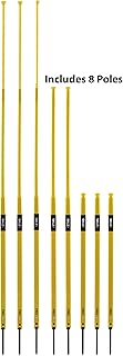 SKLZ Pro Training Telescoping Agility Poles for Soccer Drills and Training (Set of 8),Yellow