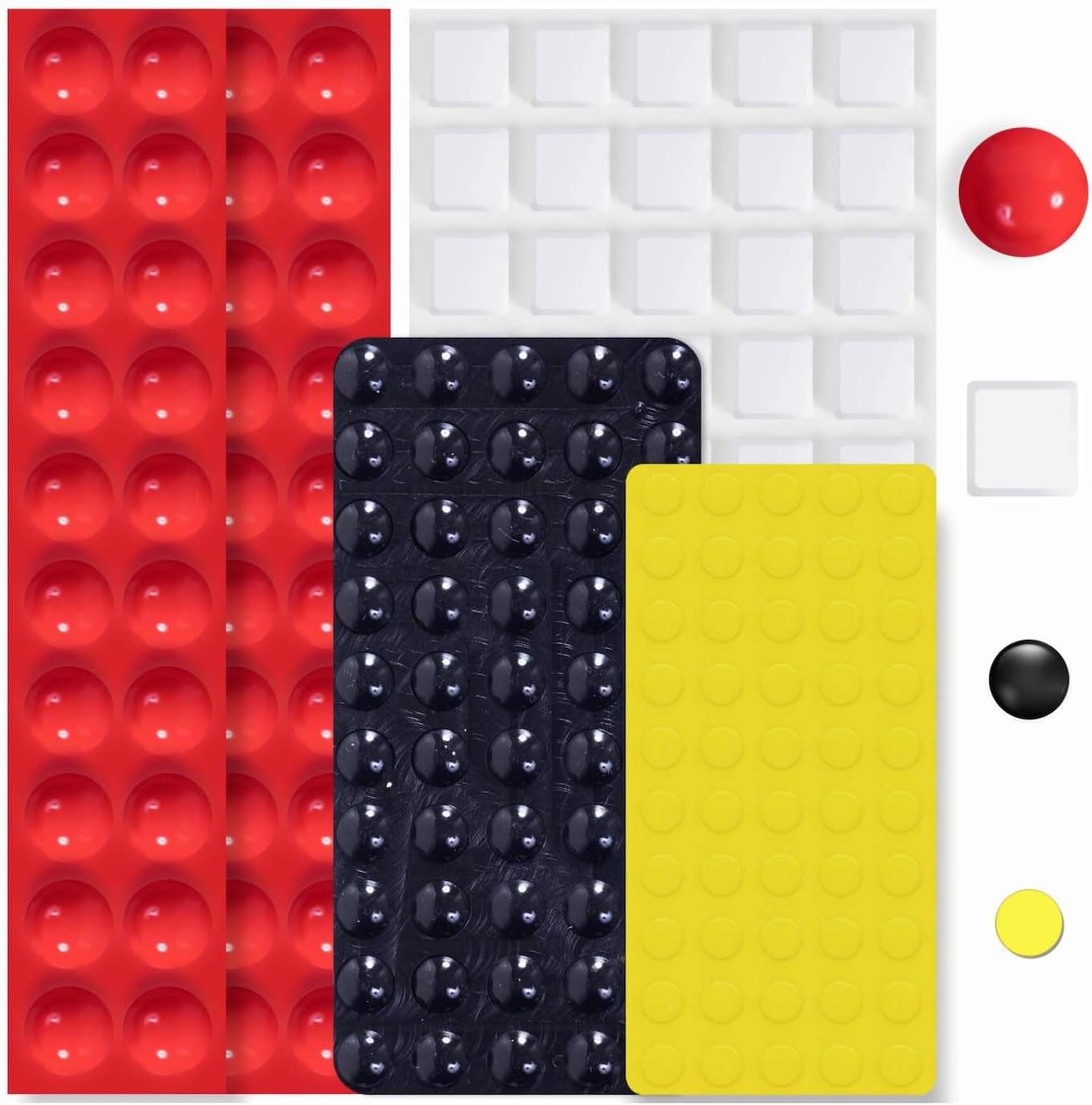 Bump Dots for Visually Impaired 165 Pcs Combo Pack(Red,Yellow,Black,White) - Low Vision Aids Braille Stickers Raised Tactile Dots for Elderly, Blind