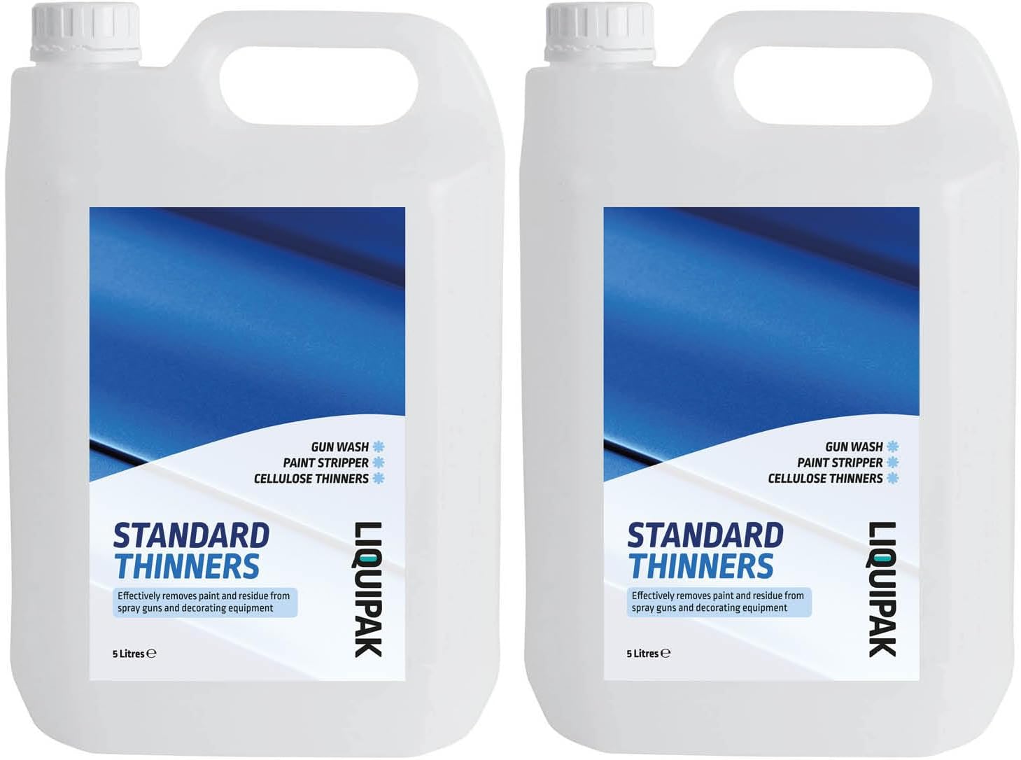 Liquipak Standard Paint Thinner, Cellulose Gun Wash - Brush Cleaner, Paint Thinner Cellulose 2x5 litres
