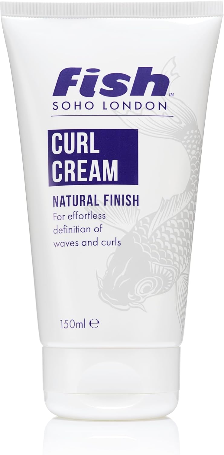 Fish Curl Cream 150ml – Define & Hydrate Curls with Lightweight Hold & Frizz Control – Moisturising Formula for Soft, Natural-Looking Waves