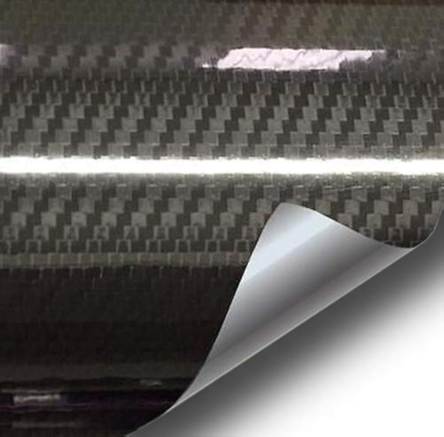 VVIVID Epoxy High Gloss Carbon Vinyl Automotive Wrap Film DIY Easy to Install No Mess (1ft x 5ft, Black)