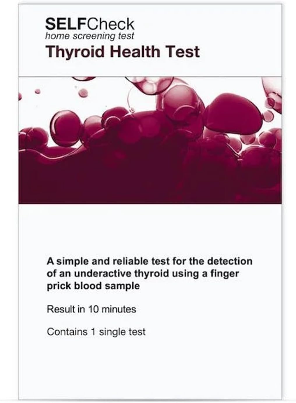 SELFCHECK Thyroid Health Test, Underactive Thyroid Testing Kit, TSH Home Blood Test for Hypothyroidism, Freephone Customer Help Line