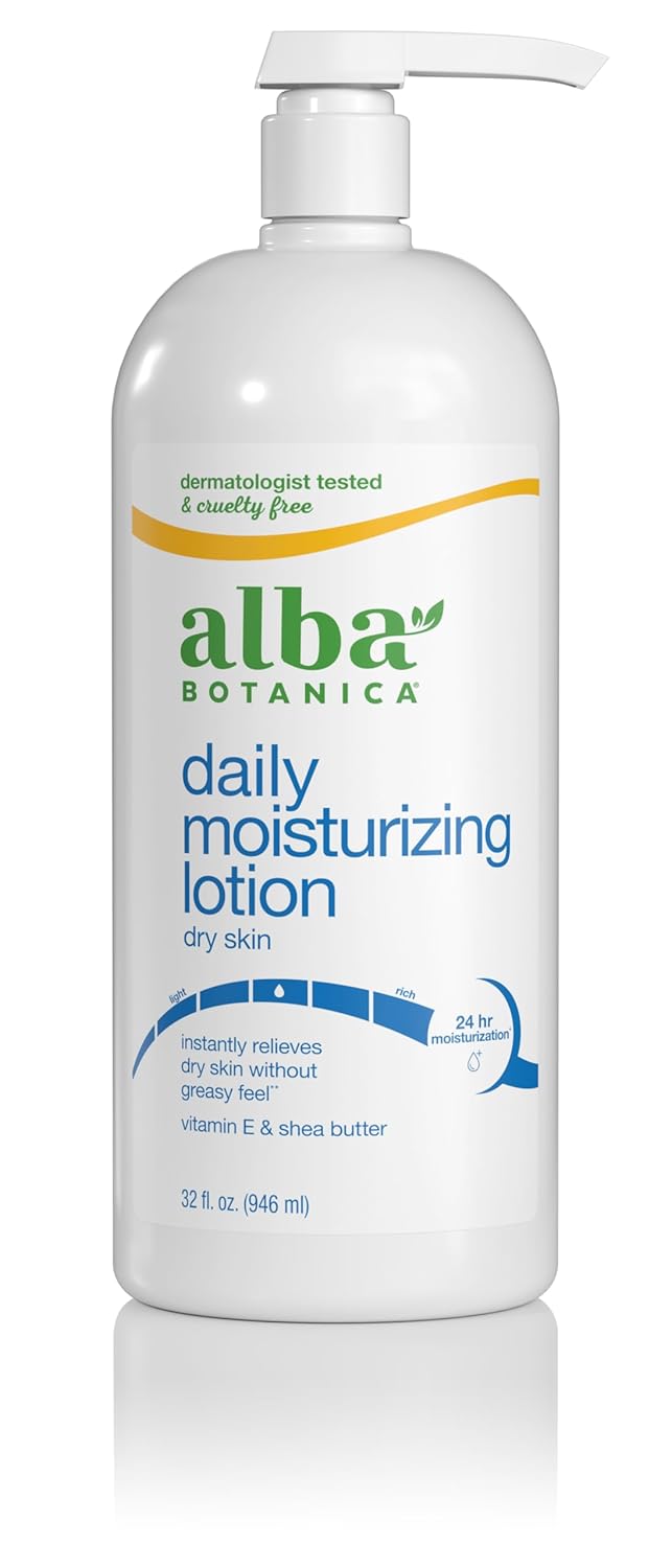 Alba Botanica Very Emollient Body Lotion, Maximum Dry Skin Formula, 32 Oz