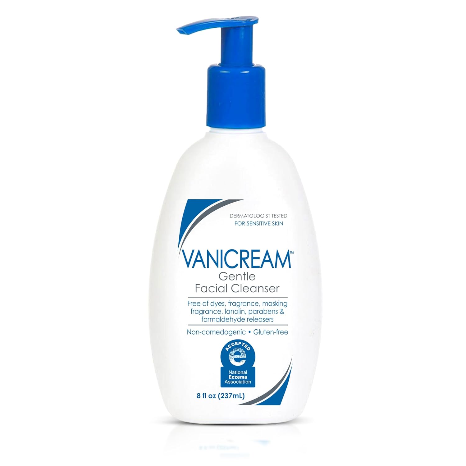 Vanicream Gentle Facial Cleanser with Pump Dispenser - 8 fl oz - Formulated Without Common Irritants for Those with Sensitive Skin