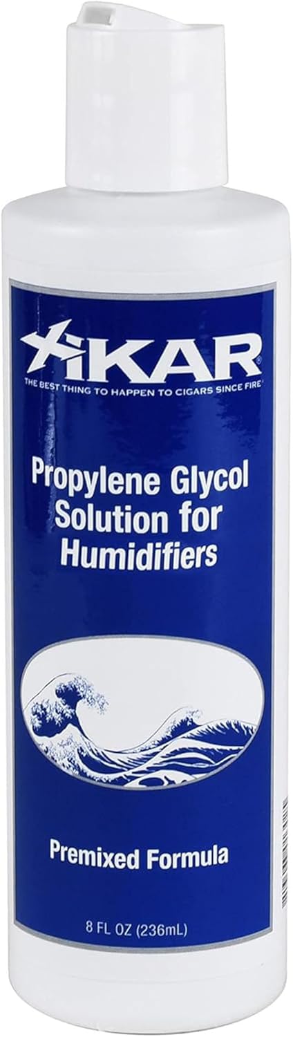 Xikar Humidor Solution - Premium Pre-Mixed Propylene Glycol for 70% Relative Humidity Maintenance for Reliable Humidification, 8 Fl Oz