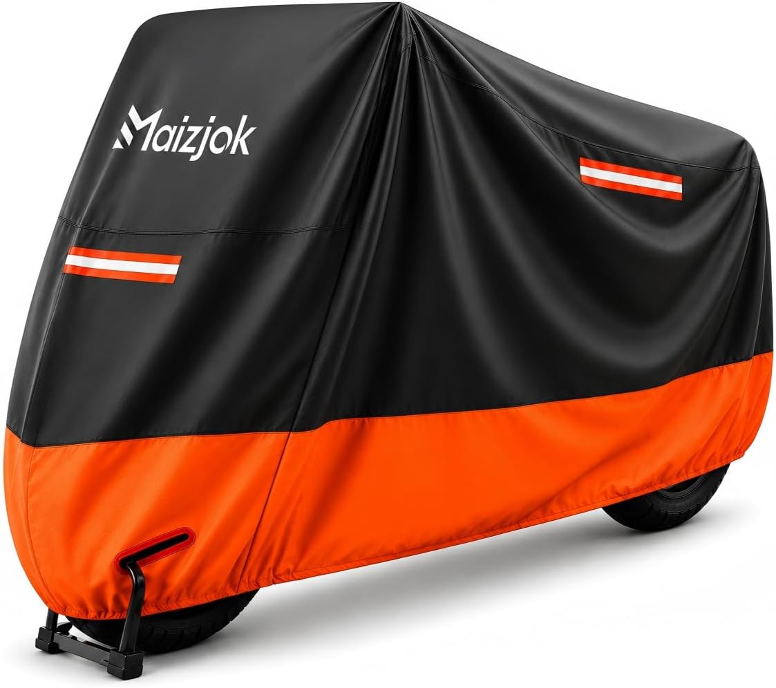 Maizjok® Motorbike Cover Waterproof Motorcycle Cover Heavy Duty 210D