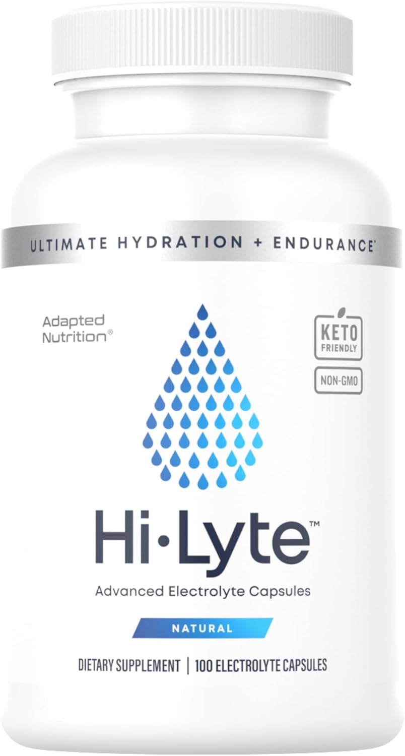 Hi-Lyte Electrolyte Replacement Capsules | Rapid Rehydration Supplement | Vegan & Keto Friendly | Gentle on Stomach | Magnesium, Potassium, Sodium & Zinc + | 100 Capsules