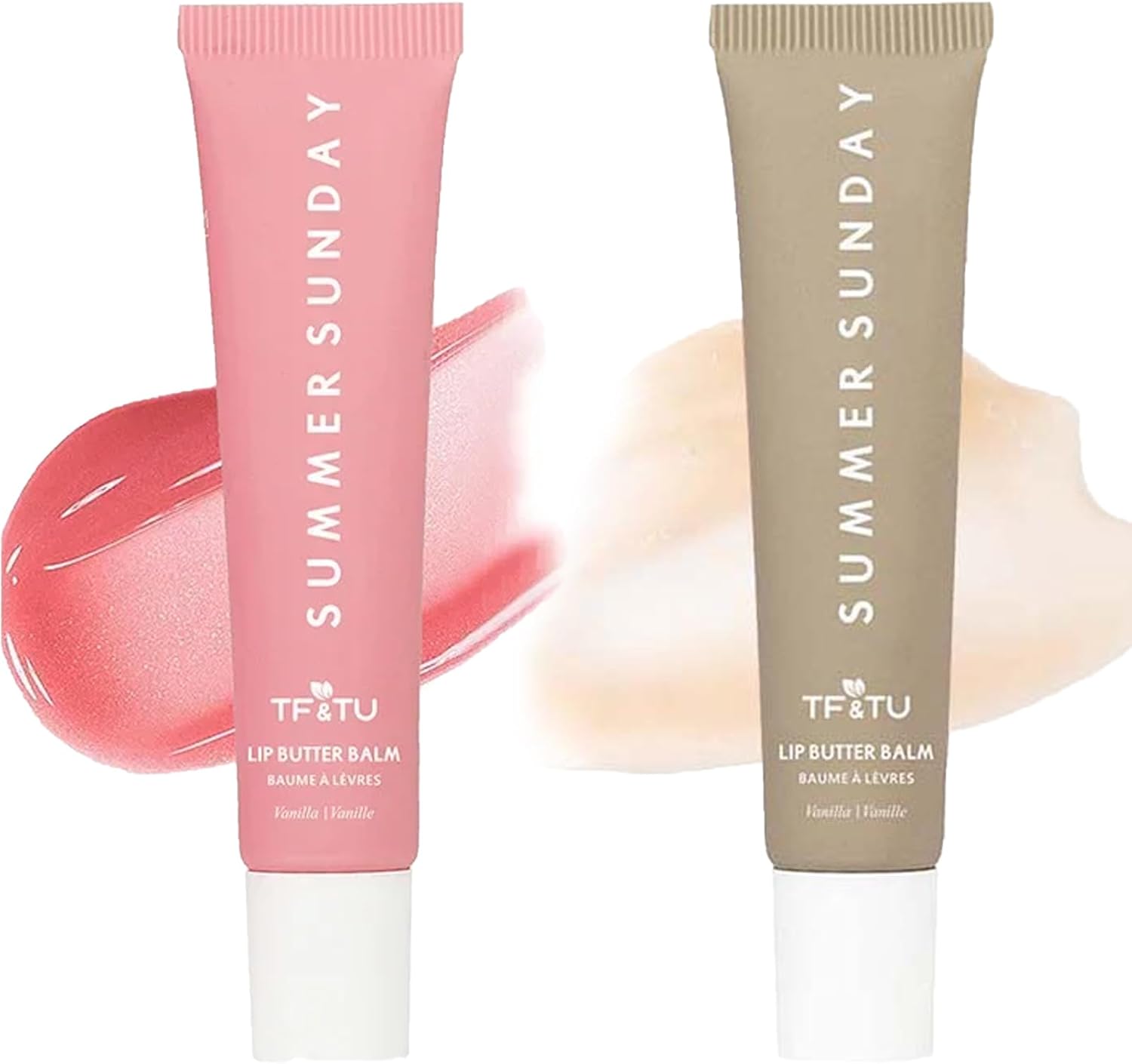 Lip Butter Balm, 2 Pcs Hydrating Lip Balm, Nourishing Lip Mask and Lip Balm, Non-Greasy Soothes Dry Lip Care Oil, Shine and Tinted Lip Gloss, Soothes & Softens Dry Lips