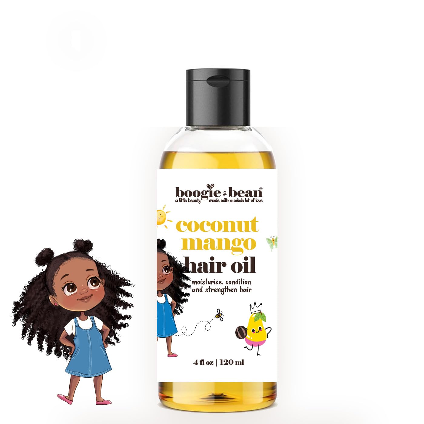Kids Hair Oil for Curly, Natural, and Braided Styles - Suitable for Infants, Girls, and Boys with 4c Hair Types