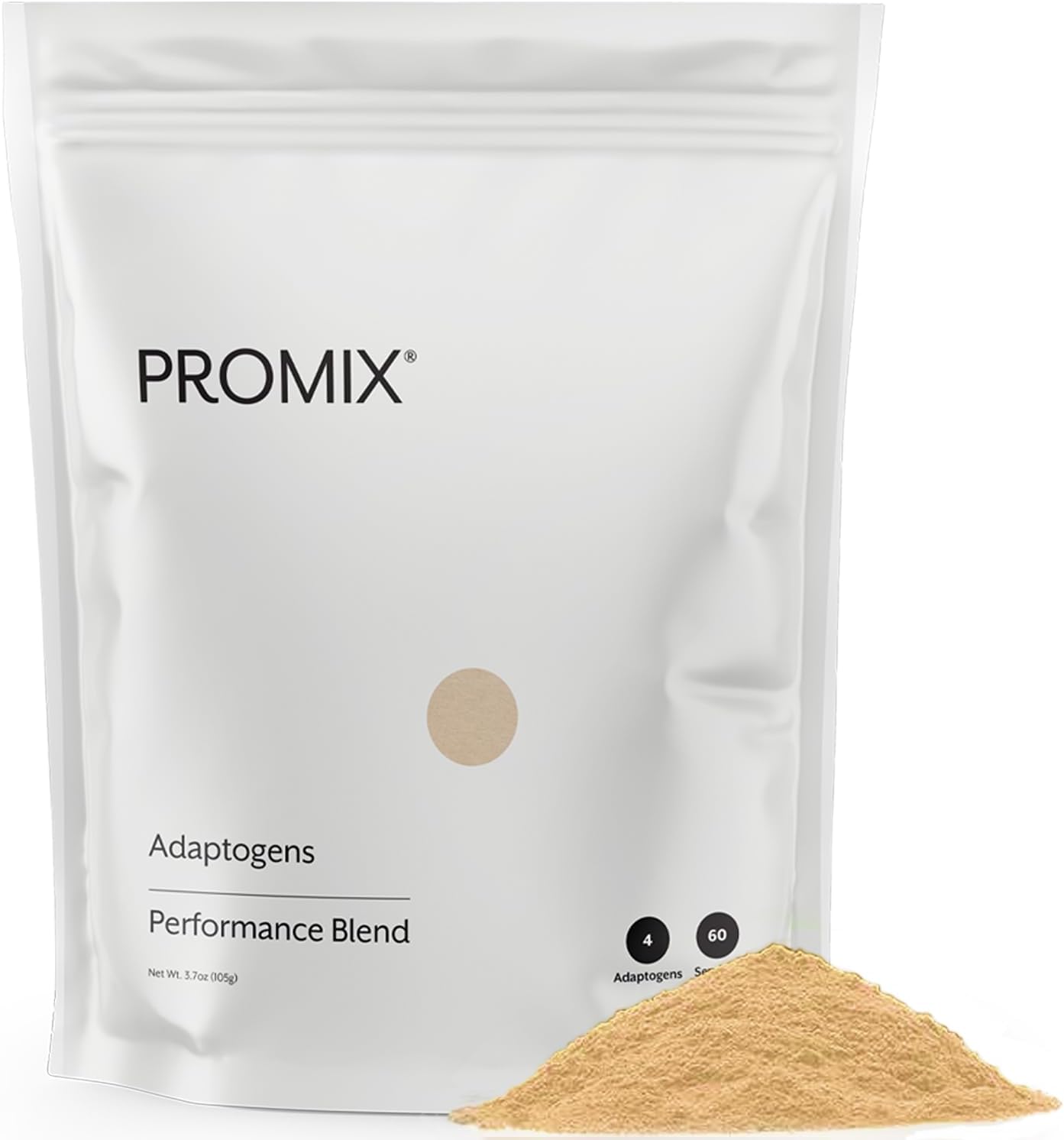 Promix Adaptogens Mushroom Coffee Supplement Powder - with Organic Ashwagandha, Lion’s Mane, Turkey Tail & Reishi - 60 Servings