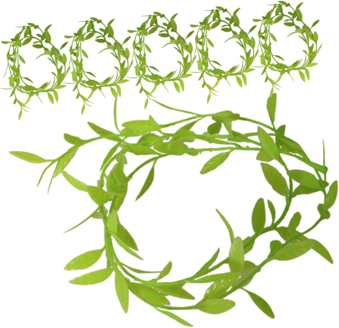 VALICLUD 6pcs Mini Artificial Leaf Garlands Realistic Fake Vines for Dollhouse Garden Accessories Lightweight No Maintenance Miniature Scene Decoration