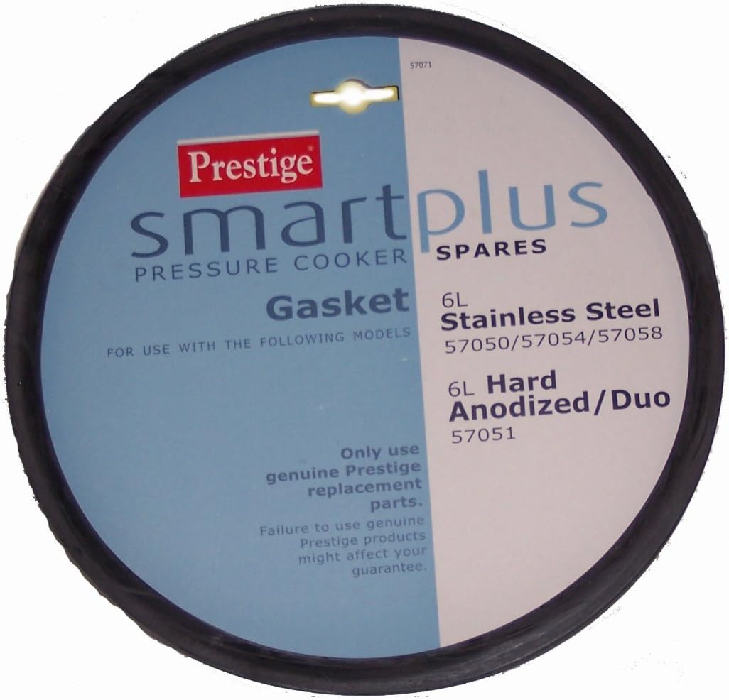 Prestige Smartplus Stainless Steel Pressure Cooker Spares, Gasket-Black, stainless_steel, Packaging may vary