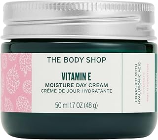 The Body Shop Vitamin E Moisture Cream – Fast Absorbing – Hydrates, Moisturizes and Protects – For Dehydrated Skin – 1.7 oz