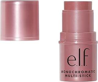 e.l.f. Monochromatic Multi Stick, Creamy, Lightweight, Versatile, Luxurious, Adds Shimmer, Easy To Use On The Go, Blends Effortlessly, Sparkling Rose, 0.17 Oz