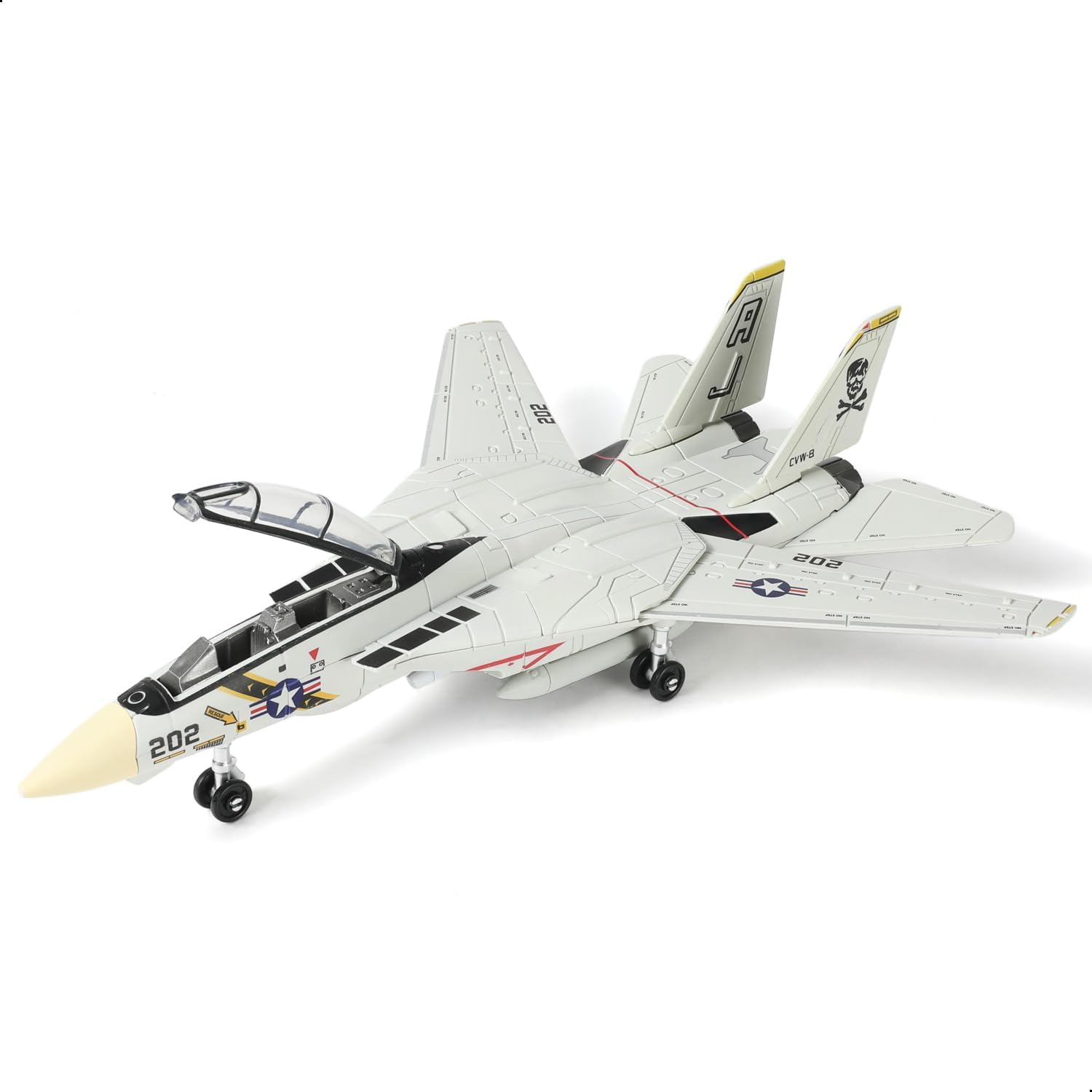 SEBUNAS 1:72 Scale F-14 Tomcat Fighter Jet Quick Build Model Kit Plastic Millitary F14 Toy Airplane Assembly Aircraft Model with Stand Gift for Kids (36PCS)