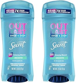 Secret Outlast Outlast XTEND Clear Gel Antiperspirant & Deodorant, Unscented, 2.6 Oz (2 Pack)