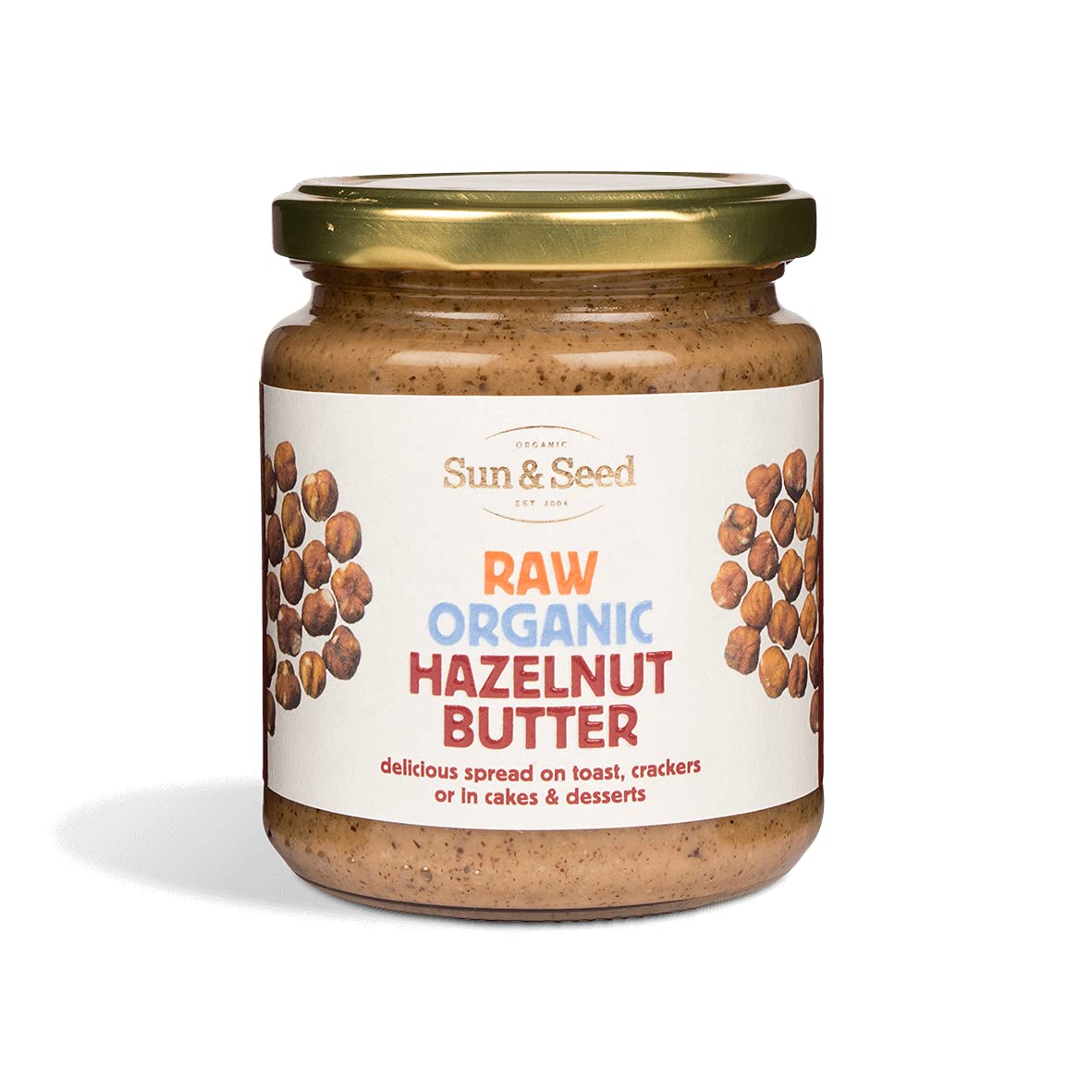 Sun & Seed - Raw Organic Nut Butters and Spreads - Gluten-Free and Keto Friendly - Ultra Nutritious and Healthy (Hazelnut Butter)