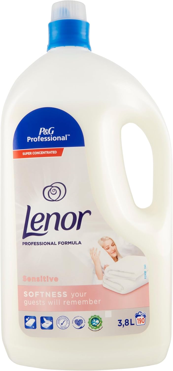 Lenor - Professional Sensitive Fabric Softener, 190 Washes - 3800 ML