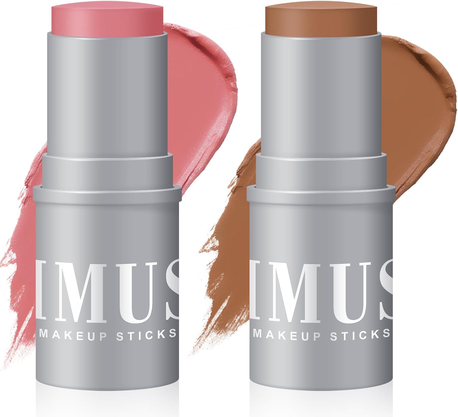 KIMUSE Cream Contour Stick Duo-Cream Blush Stick & Bronzer Shaping Stick-Creamy & Pigmented, Long Lasting & Vegan Face Make Up Sticks (HOPE)