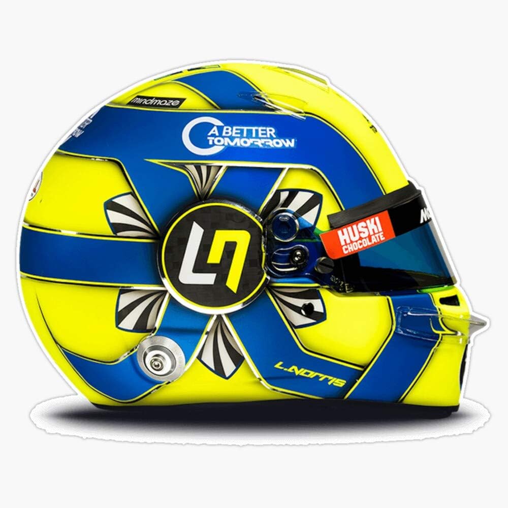 Lando Norris Helmet (2020) Vinyl Stickers Waterproof Decal Car, Laptop, Bumper Stickers 5"