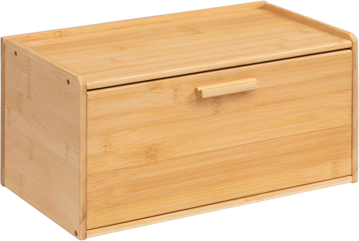 HollyHOME Breadbins for Kitchen Natural Rectangle Bamboo Bread Bin, Bread Storage Containers, Bread Storage Box with Lid Breadbin,Rectangle Natural