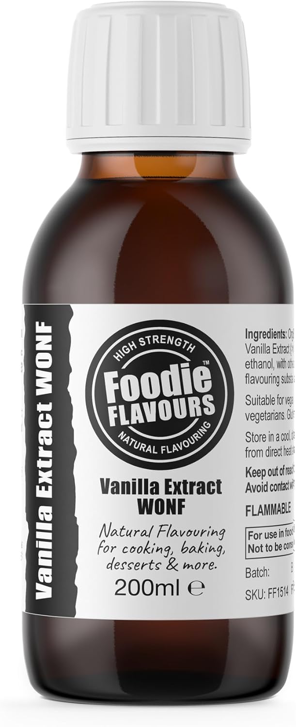 Bourbon Vanilla Extract WONF - 200ml - Foodie Flavours, Commercial, Catering Size