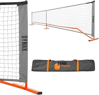 DYNAX Portable Pickleball Net - USAPA Official Size 22FT - Indoor/Outdoor Regulation - Full Court Size - Ideal Driveway Size Metal Frame - Portbale Design - Duffle Bag