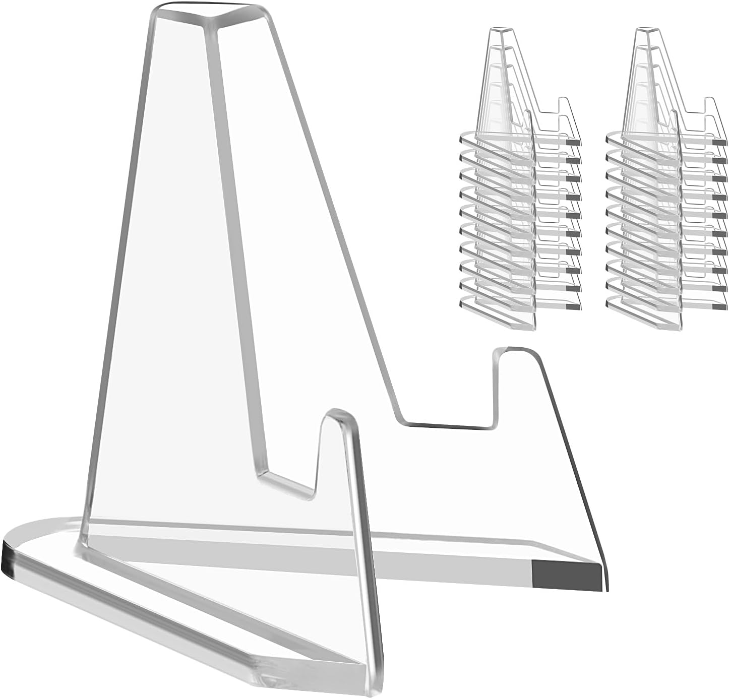 Reastar Card Display Stand, 20 Pack Small Easel Stand, Acrylic Picture Holder Stands, for Challenge Coin Graded Card Sports Card Trading Card PSA Card Baseball Card (2.13 inch Tall)