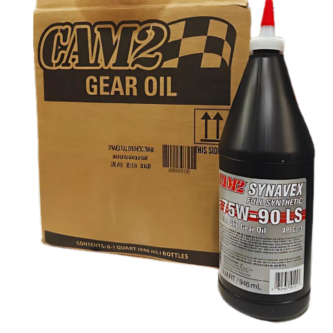 CAM2 Synavex 75W-90 LS Full Synthetic Gear Oil, 1 Quart - 6 Pack