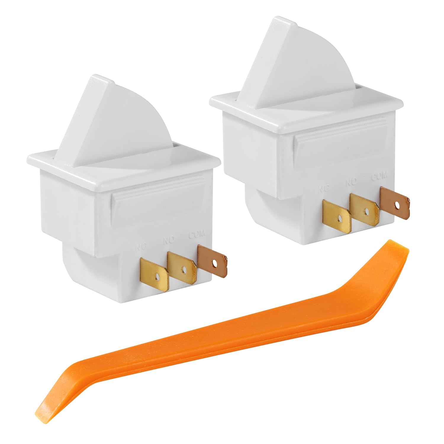 2Pcs 3Feet Refrigerator Door Light Switch W11396033, 3Pin Fridge Freezer Switch Replacement 12002646, Compatible with Whirlpool, GE, Kenmore, Maytag, LG, KitchenAid, Amana, Magic Chef, Crosley