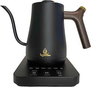 Gooseneck Electric Kettle Leyla's Ultra Fast Boiling Water, Kettle with 5 Variable Presets, 100% Stainless Steel, Leak-Proof Design, Boil-Dry Protection 1L, Matte Black