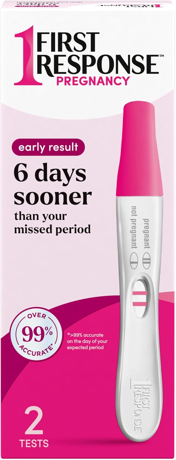 First Response Early Result Pregnancy Test, 2 Pack (Packaging & Test Design May Vary)