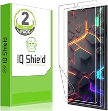 IQShield 2 Pack for Samsung Galaxy S23 Ultra Screen Protector: Clear TPU Film, Bubble-Free Installation, Scratch-Resistant, Case Friendly, HD Clarity for Ultimate Protection Fingerprint Unlock