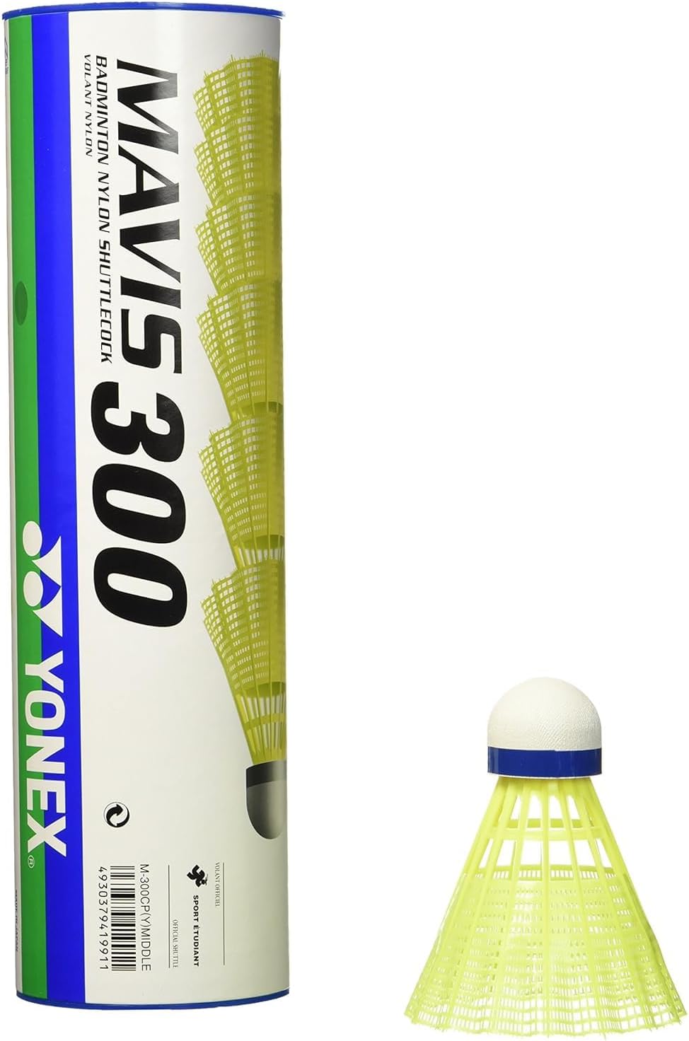 YONEX Mavis 300 Yellow Nylon Shuttlecocks 1/2doz