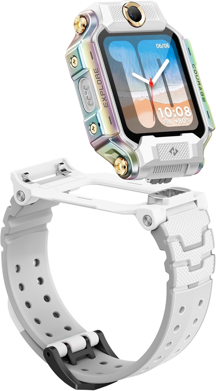 imoo X10 Kids Smartwatch, Compatible with Verizon & T-Mobile, Long-Lasting HD Video & Phone Call, GPS Location Tracking & IPX8 Water-Resistant, 14 Days History, Multisport Mode (White)