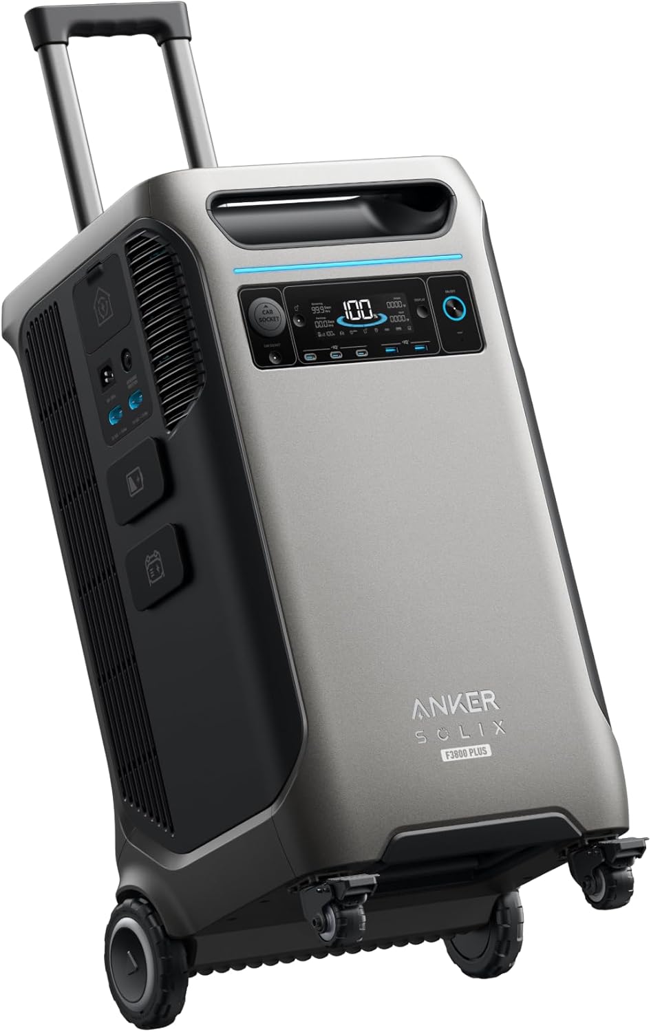 Anker SOLIX F3800 Plus Portable Power Station (2025 NEW), 3,840Wh, 3,200W Solar Input, Generators for Home Use, Expandable to 53kWh, Works with Generator, For Power Outages, RVs, and Emergencies