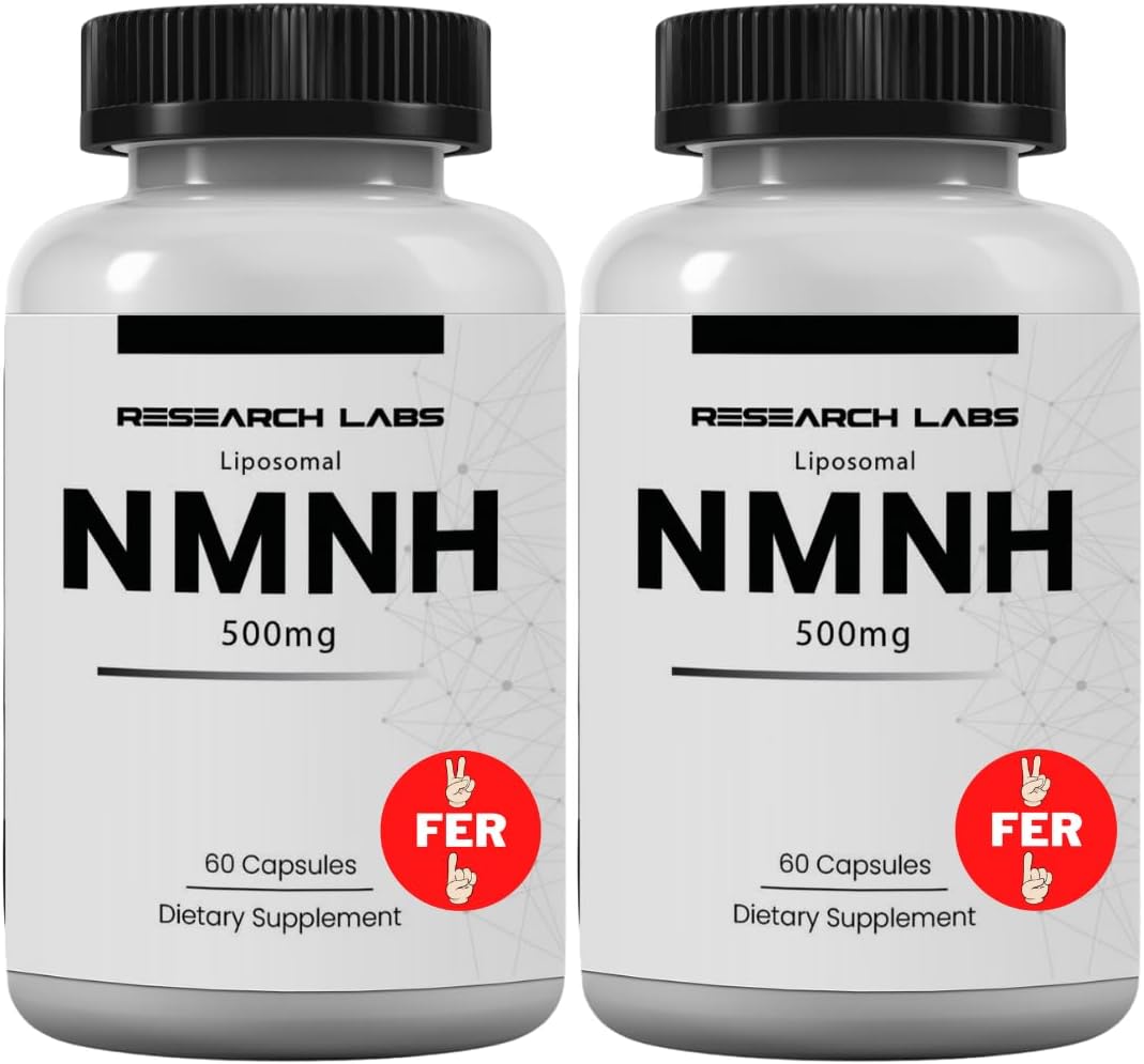 Research Labs Liposomal NMNH (NMN Supplement Alternative) 2 Pack 500mg Per Serving | 120 Total Capsules (Dihydronicotinamide Mononucleotide) NAD Supplement to Boost NAD+ Levels for Anti Aging