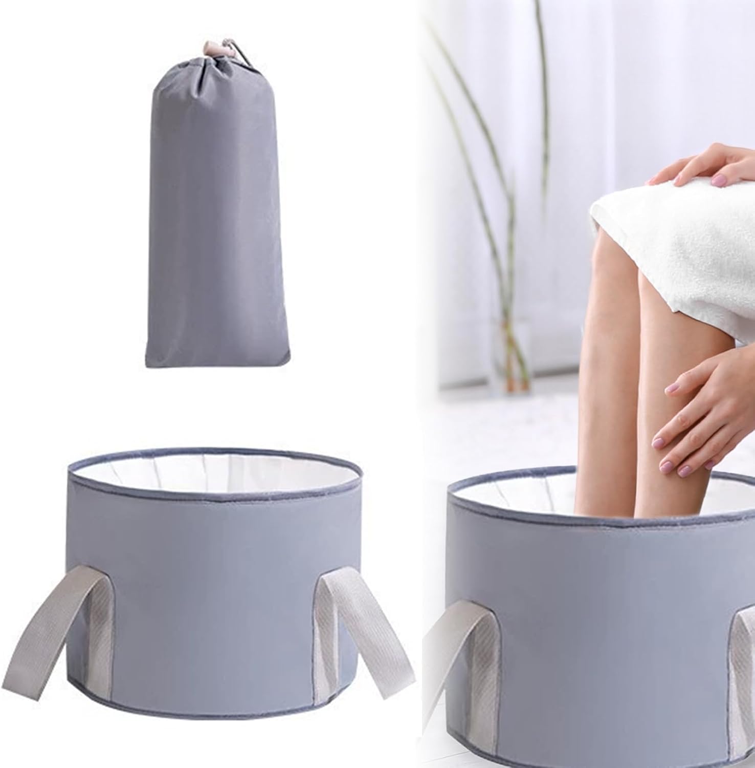 Foot Bath Bowl – Portable Collapsible Foot Spa Tub for Soaking Feet, Durable Foot Bath Pedicure Basin, Lightweight Foldable Pedicure Bowl for Home Relaxation, Travel & Outdoor Camping