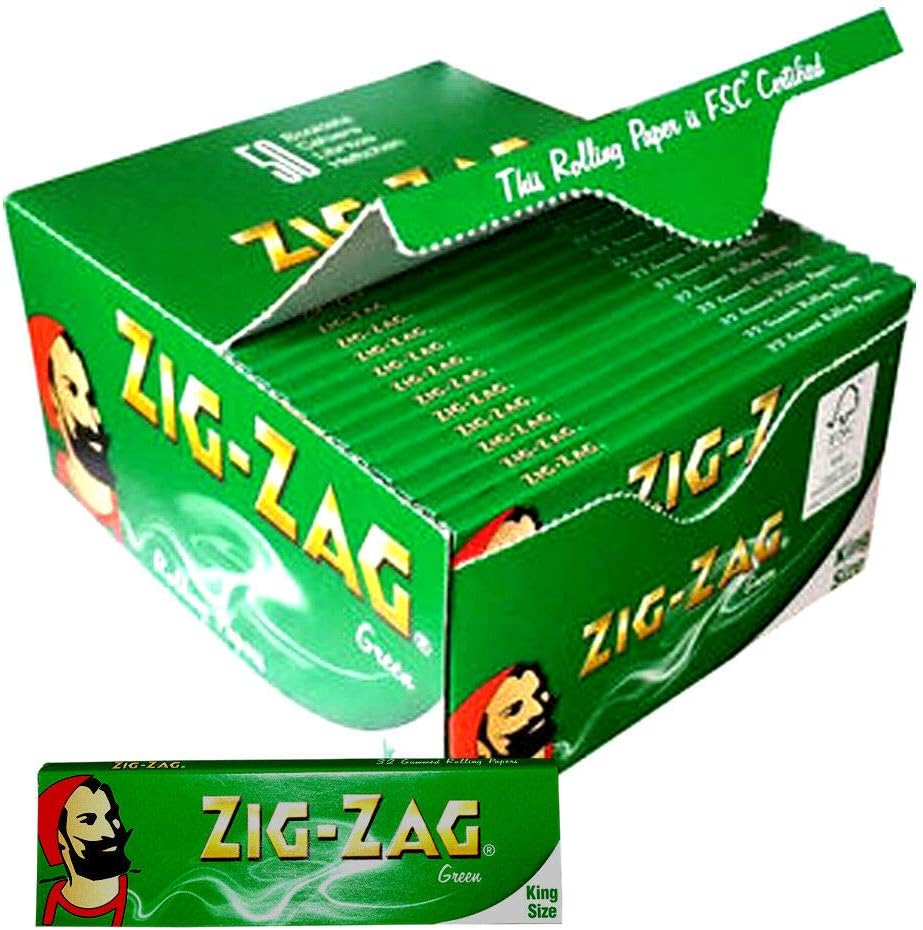 ZIG ZAG green king size rolling papers 50 booklets