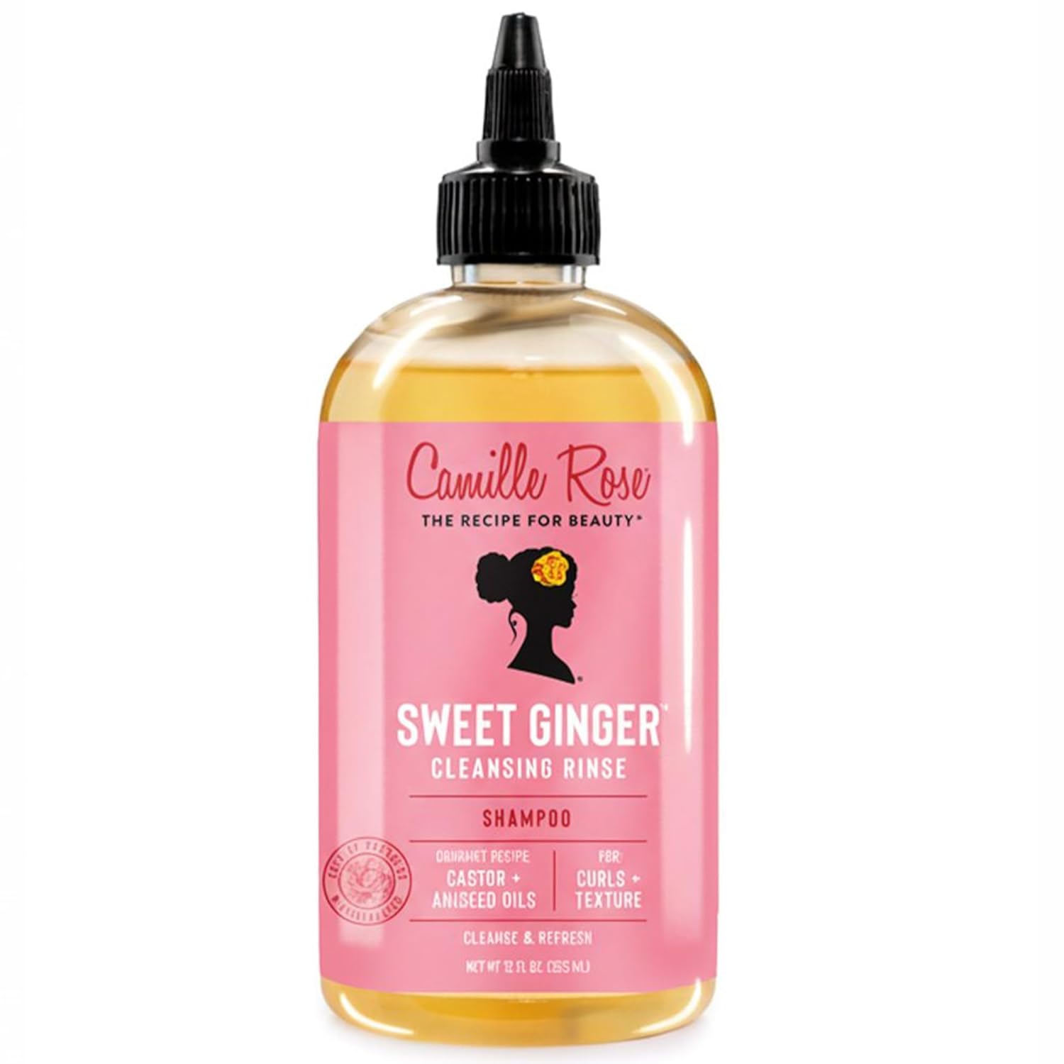Camille Rose Cleansing Rinse, Sweet Ginger, Anise & Lemon Peel – Lightweight Detox Shampoo, Scalp Moisturizer 12 Fl Oz