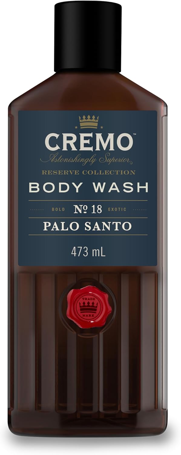 Cremo Reserve Collection Body Wash, Men's Shower Gel for Body Skin Care, Palo Alto Luxury Fragrance, 473 ml