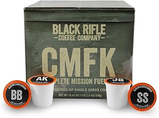 Black Rifle Coffee Company Supply Drop Variety Pack, With Silencer Smooth, AK Espresso, Just Black, and Beyond Black Blends, 48 Coffee Pods