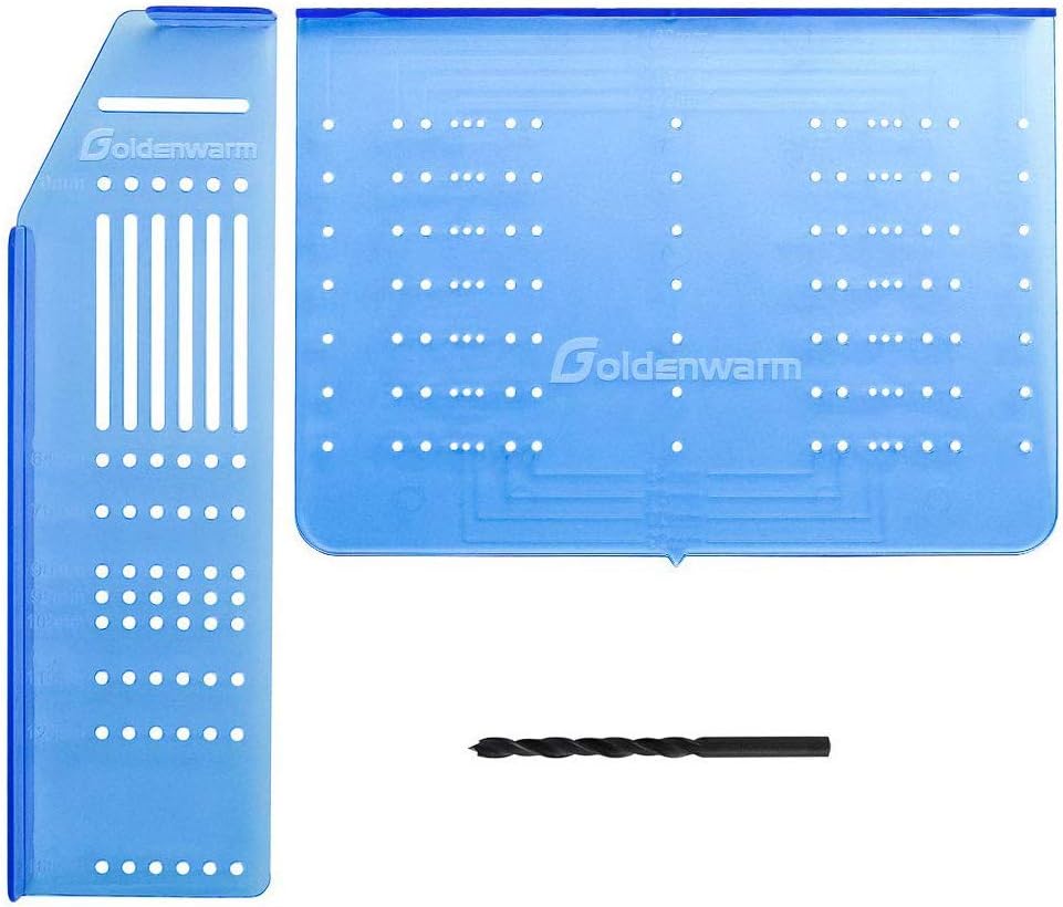 Goldenwarm Kitchen Cabinet Handle Jig and Hardware Template - Drill Mounting Guide for Cupboard Handles