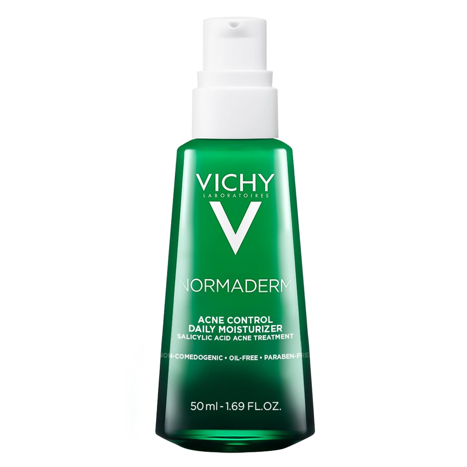 VICHY Normaderm Acne Control Daily Moisturizer, Acne Moisturizer For Face, 2% Salicylic Acid + Hyaluronic Acid + Vitamin C, Acne Treatment For Blackheads