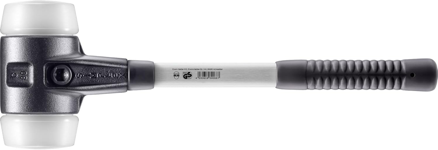 Halder 3707080 "Simplex" Superplastic Soft-Face Mallet with Fibre-Glass Handle, Multi-Colour, 80 mm